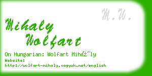 mihaly wolfart business card